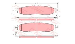 ÖN BALATA NAVARA 2.5 DCI 05-10 QASHQAL 07-11 KALEOS 2.5 2.0DCİ 08 PATHIFINDER 05-10 INFINITI-TRW GDB3392-410603072R-416060CC090-WVA23698
