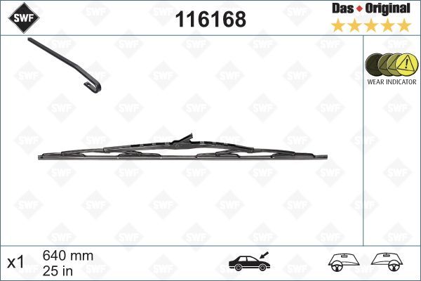 SILECEK SUPURGESI ON 640mm MERCEDES E-CLASS W210 S210 SWF-VALEO-A2108200045