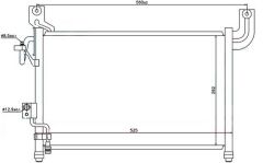 KLİMA RADYATORU KONDENSERİ FORD RANGER 98 06 2.5 TD 525X292X16 OTO.-MEK.-ORIS CFR303016-XM3419710AE-4066739