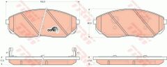 ÖN BALATA KIA SORENTO 2.4 02 2.5 CRDI 02 06 3.3 06 3.5 V6 02-TRW GDB3343-581013EU00-581013EE00-WVA24092