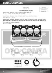ÜST TAKIM CONTASI CLIO-KNG-MGN-LOGAN-SANDERO 1.5DCI K9K 712-714-718-724-760 TEFLON KEÇELİ SUB.LAS-OTOCONTA 42457003-7701476729-8200351353-110444213R