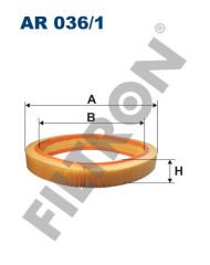 HAVA FILTRESI MERCEDES M103 W201 86 93-FILTRON AR036.1-A0020948804