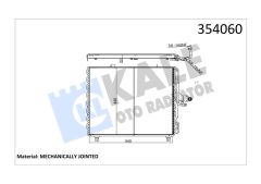 KLIMA RADYATORU MERCEDES W124 S124 A124 C124-KALE 354060-A1248301670
