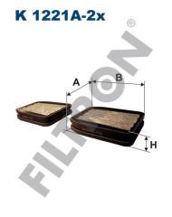 KABIN FILTRE TAKIMI MERCEDES E-CLASS W211 02 08 KARBONLU-FILTRON K1221A-2X-A2118300818
