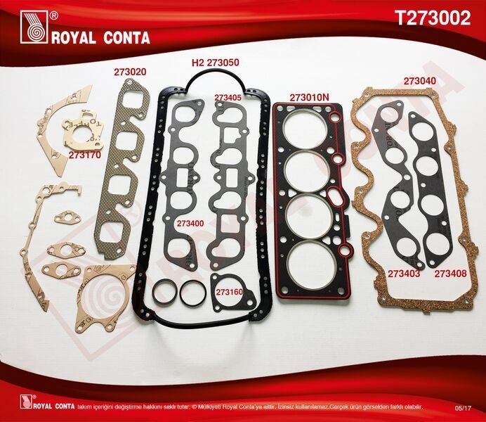 TAKIM CONTA ESCORT CL 1.3-1.6 95 01-ROYAL T273002-86SX6014BA