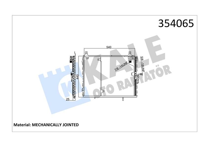 KLIMA RADYATORU MERCEDES W124 S124 A124 C124-KALE 354065-A1248301370