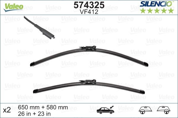 SILECEK SUPURGESI TAKIMI 650mm / 580mm MERCEDES W169 W414-VALEO-A1698200145