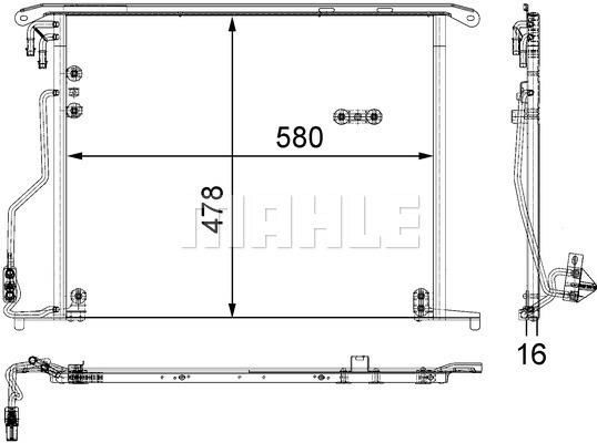 KLIMA RADYATORU MERCEDES W220 C215 R230-MAHLE AC334000S-A2205001054