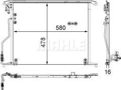 KLIMA RADYATORU MERCEDES W220 C215 R230-MAHLE AC334000S-A2205001054