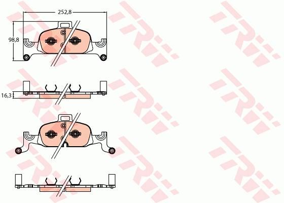 ÖN BALATASI AUDI A4 2.0TFSİ 2.0TDİ 3.0TDİ 40TDİ 15 45 TFSI Hybrid 18 A5 A6 A7 15 Q5 16-TRW-8W0698151AC-8W0698151M-8W0698151L