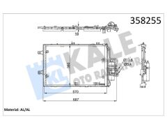 KLİMA RADYATÖRÜ KONDENSERİ CORSA C-COMBO C-TIGRA B 00 1.0-1.2-1.4 540x382x16-KALE-93183711-1850114-13189080-93177215