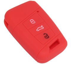 KONTAK ANAHTAR KUMANDA KORUYUCU KILIF SİLİKON KIRMIZI VW PASSAT B8-ARTEON-TIGUAN-GOLF-SKODA SUPER B KODIAQ-SEAT ATECA-AFT HMA155-K-HMA155-K