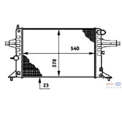 RADYATÖR ASTRA G-ZAFIRA 1.4 16V-1.6 16V-1.8 16V KLİMASIZ MEK 540x378x23-MAHLE CR637000S-9202493-1300187-1300213
