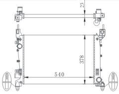 RADYATÖR LINEA 1.4 MPI 540x378x23-ORIS MFI385023-51784706