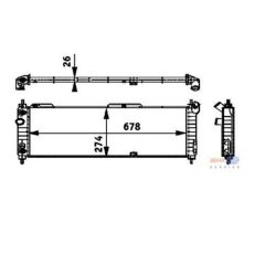 RADYATÖR CORSA B-TIGRA 1.2-1.4 16V-1.6 16V AC KLİMASIZ MEK 678x274x26-MAHLE CR355000P-52459323-1300152-1300153-52459322