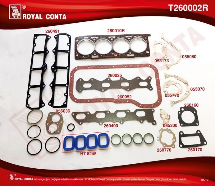 MOTOR TAKIM CONTA KEÇESİZ PALIO-MREA-SNA-BRAVA 1.6-ROYAL T260002R