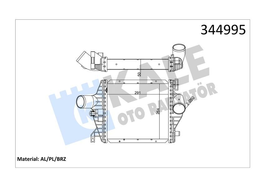 TURBOSARJ RADYATORU MERCEDES VITO W638 97 03-KALE 344995-A6385012901
