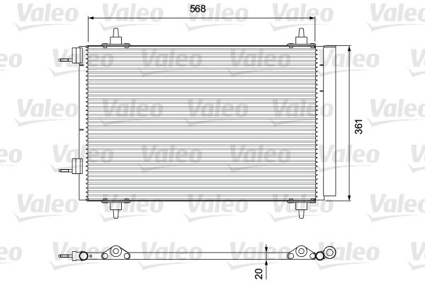 KLİMA KONDENSERİ BERLINGO-PARTNER-307-308-508-5008-3008-C4-DS4-DS5 1.4-1.6-2.0 HDI-VTI-VALEO-6455.CX-6455.GH-6455.GL-6455.HK
