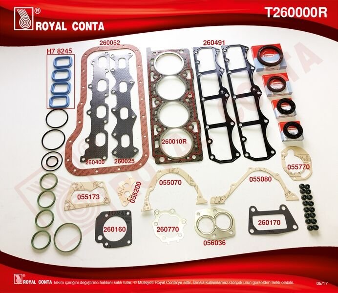 MOTOR TAKIM CONTA CORTECO KEÇELİ PALIO-MAREA-SIENA-BRAVA 1.6-ROYAL T260000R