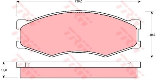 ÖN BALATA VANETTE-SERANA BLUEBIRD-PICK-UP 2.5D 92-98-TRW GDB318-DA06031E86-410609C026-WVA21099