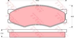 ÖN BALATA VANETTE-SERANA BLUEBIRD-PICK-UP 2.5D 92-98-TRW GDB318-DA06031E86-410609C026-WVA21099