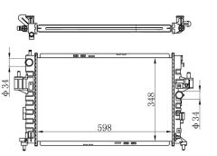 RADYATÖR BRAZİNG CORSA C-COMBO-TIGRA 1.3 CDTI-1.7 CDTI AC MEK 600x368x26-ORIS BOP160022-24466780-93177424-1300259-1300261