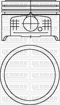 MOTOR PİSTON SEGMAN STD P106-P206-P306-PARTNER-BERLINGO 1.4 8V TU3JP-Euro4 BOY:50mm TEPE 75m-YENMAK 31-04500-000