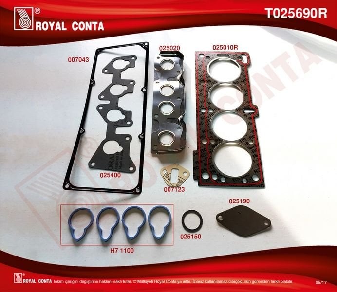 ÜST.TAKIM CONTA STD. R19-CLIO-MGN-1.6 K7M ENJ 8V-ROYAL T025690R