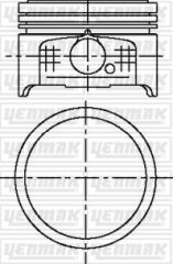 MOTOR PİSTON SEGMAN STD P106-P206-P306-PARTNER-BERLING 1.4 8V TU3JP BOY:50mm TEPE:DUZ TEPE 75mm-YENMAK 31-04501-000
