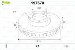FREN DISKI ON MERCEDES W176 W246 C117 X117 X156-VALEO 197670-A2464210112