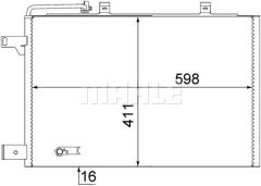 KLIMA RADYATORU MERCEDES W169 W245-MAHLE AC370000S-A1695001154