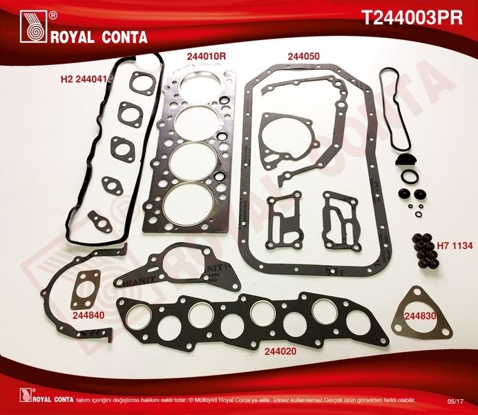 MOTOR TAKIM CONTA.SÜPER SUBAP KEÇELİ L300-H100-ROYAL T244003PR