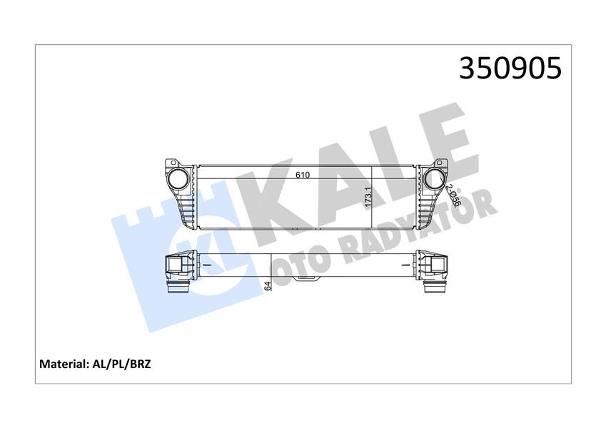 TURBOSARJ RADYATORU MERCEDES VITO W639 03-KALE 350905-A6395011301