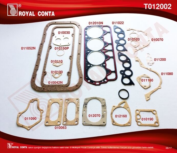 MOTOR TAKIM CONTA KEÇESİZ M131 DKŞ 1600-ROYAL T012002-5880247