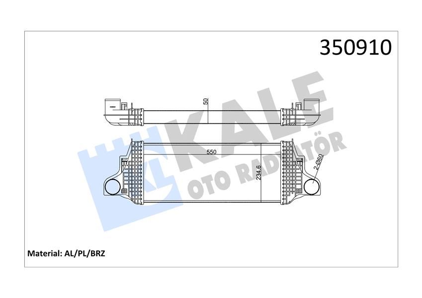 TURBOSARJ RADYATORU MERCEDES X164 W164 W251-KALE 350910-A1645001900