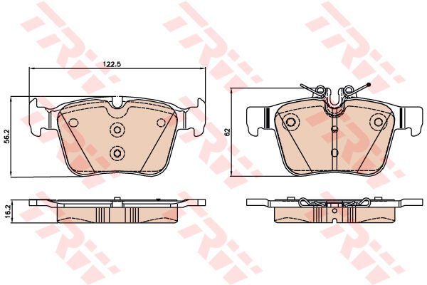 FREN BALATASI ARKA MERCEDES C-CLASS W205 S205 C205 A205-TRW GDB2071-A0004209403
