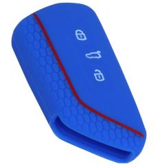 KONTAK ANAHTAR KUMANDA KORUYUCU KILIF SİLİKON 3 TUŞ MAVİ VW GOLF 8-ID 4-ID 3-AFT HMA157-M-HMA157-M