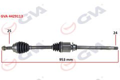 KOMPLE AKS SAĞ FIORINO 1.3 MTJ 07-13 953mm AKS LALE Lİ-GVA 4429113-51787180