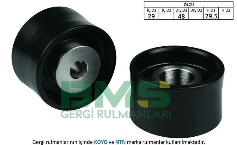 EKSANTRİK GERGİ RULMANI KÜÇÜK ESCORT V-VI-VII 92-00 - FIESTA III 92-95 -MONDEO 1.6i 16V-1.8i-BMS 033-928M6M250DC-6744307-F5RZ6M250B