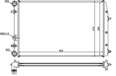 RADYATÖR POLO-IBIZA IV-FABIA-CORDOBA-1.2-1.4-1.6-1.4TDI-1.9TDI AC KLİMASIZ MEK OTOM 630x415x23-ORIS MVW117023-6Q0121253L-6Q0121253Q-6Q0121253R