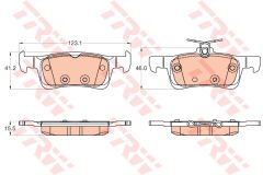 ARKA BALATA 308 II 1.2 VTİ-1.2 THP-1.6 HDİ-2.0 HDİ 13 FREN DİSKİ ÇAPI 249mm İÇİN-TRW GDB2037-1610814180