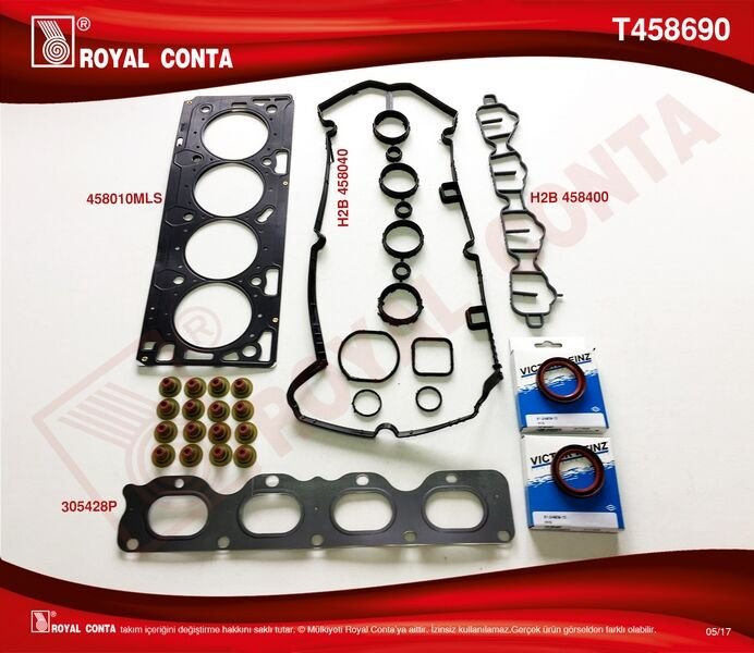 ÜST TAKIM CONTA REİNZ KEÇELİ SUBAP LASTİKLİ ASTRA H-J-INSIGNIA 1.6 16V 116HP A16XER-Z16XER-ROYAL T458690-6606019-93190885