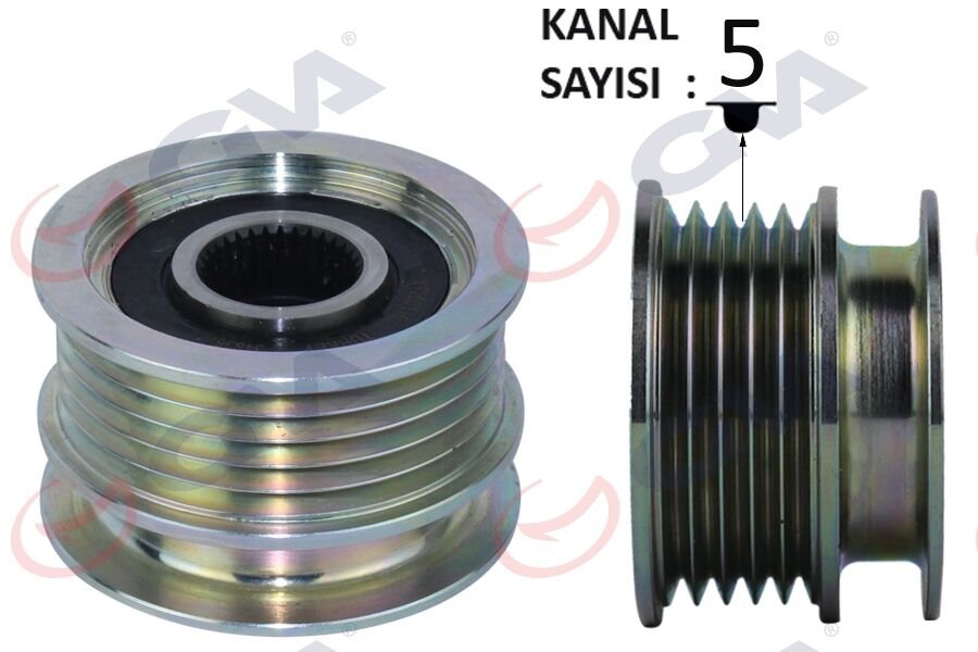 ALTERNATÖR KASNAĞI RULMANLI MEGANE-CLIO II-KANGOO-TWNG-SYMBOL II 01- 5 KANALLI K9K-K4M-GVA 2811003-8200113636