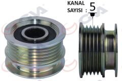 ALTERNATÖR KASNAĞI RULMANLI MEGANE-CLIO II-KANGOO-TWNG-SYMBOL II 01- 5 KANALLI K9K-K4M-GVA 2811003-8200113636