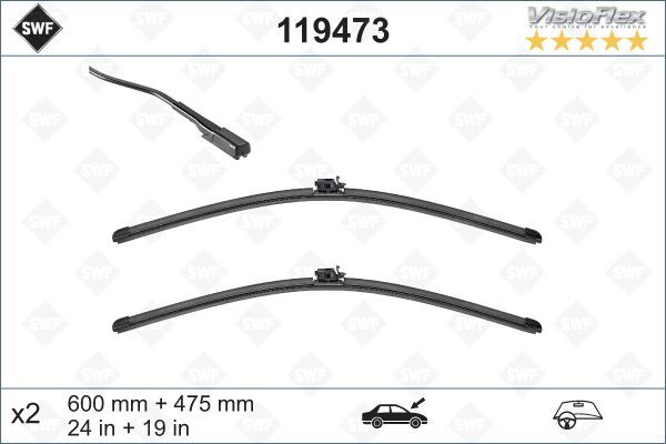 SILECEK SUPURGESI TAKIMI 600mm / 475mm MERCEDES W176 W177 C117 X117 C118 X118 X156 SWF-VALEO 119473-A1768204300