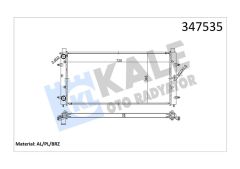 SU RADYATÖRÜ VW TRANSPORTER IV 1.8 1.9D-TD 2.4 2.5TDI 92-03 MT AC NAC BRAZING 720x348x32 701121253K-701121253M-KALE 347535-701121253D-701121253E-701121253F