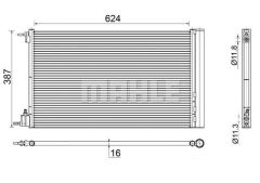A/C-Kondensator BUICK REGAL OPEL VECTRA B-MAHLE AC552000S
