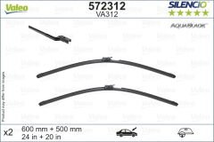 Valeo Silencio AquaBlade Flat Blade VA312 X2 600 500 mm VOLVO V60 06/18 ISITMA ÖZELLİKLİ-VALEO 572312-31693567