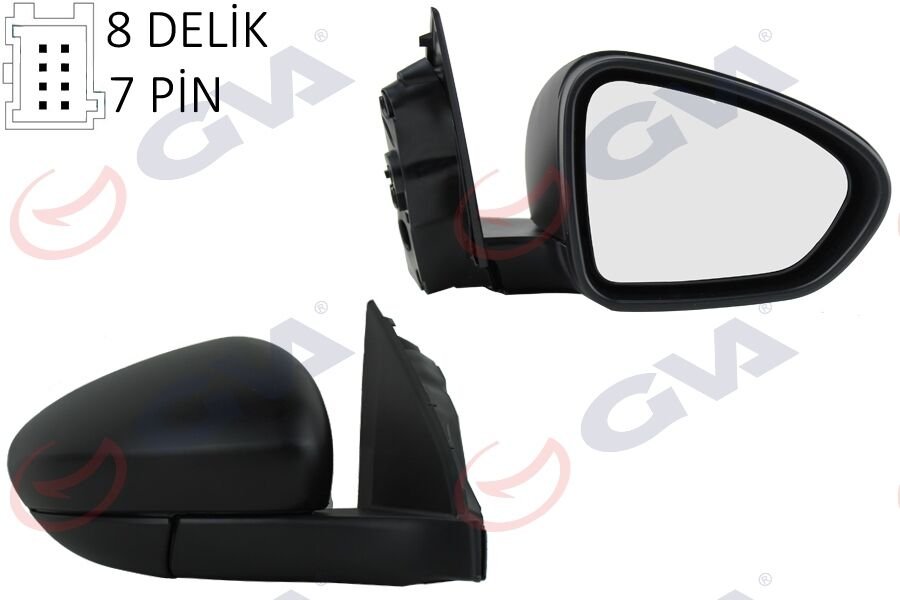 DIŞ DİKİZ AYNASI SAĞ EGEA 15- ELEKTRİKLİ ISITMALI SENSÖRLÜ DESENLİ KONVEKS 7 FİŞ-GVA 1029212