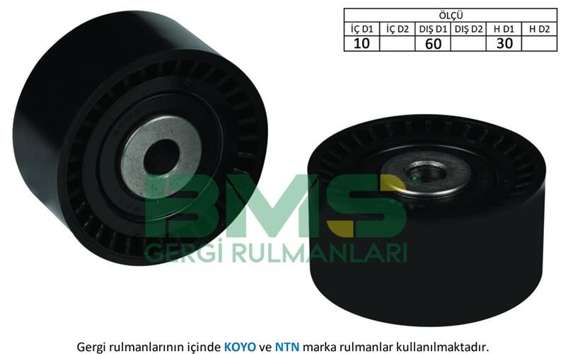 EKSANTRİK GERGİ RULMANI P107-206-207-307-PARTNER-C2-C3-C4-C5-BERLINGO-1.4HDI-1.6HDI-FOCUS II-BMS 158-0830.48-1145955-2S6Q6M250AA